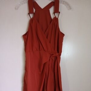 sun dress with surplice neckline and tie women's size medium